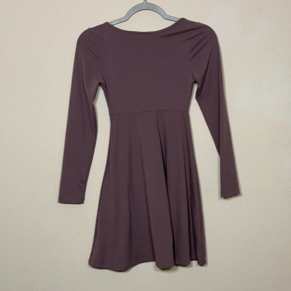 WILD FABLE Long Sleeve Twist Front Mini Knit Skater Dress Siz S - Picture 5 of 5